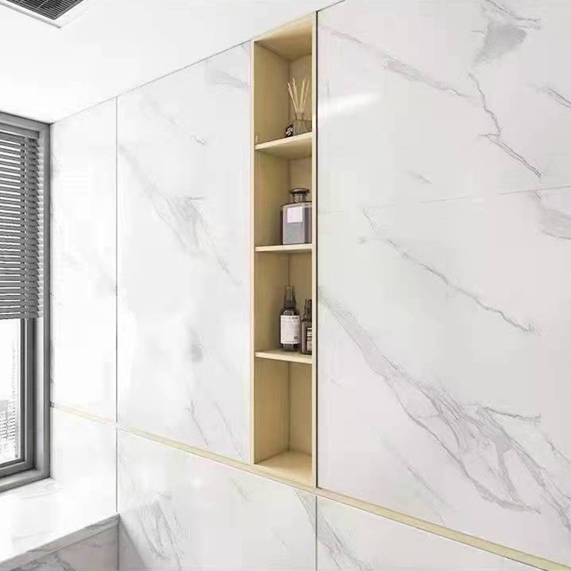 不锈钢壁柜嵌入式壁龛 背景金属钢板展示柜置物架 不锈钢书柜定做 - 图1