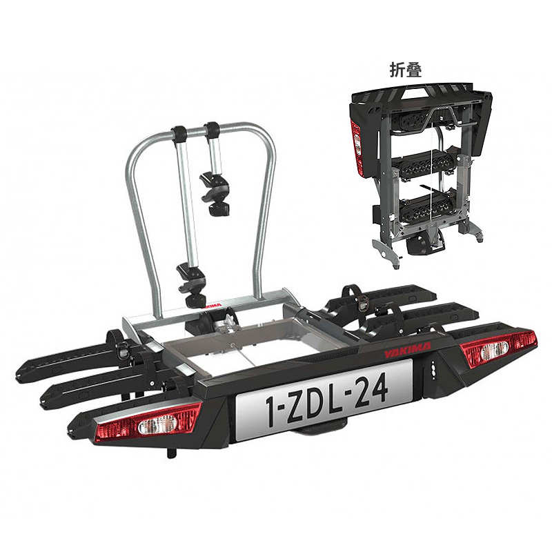 yakima福德自行车架球头后拖式支架可折叠带尾灯可运载车载单车 - 图3