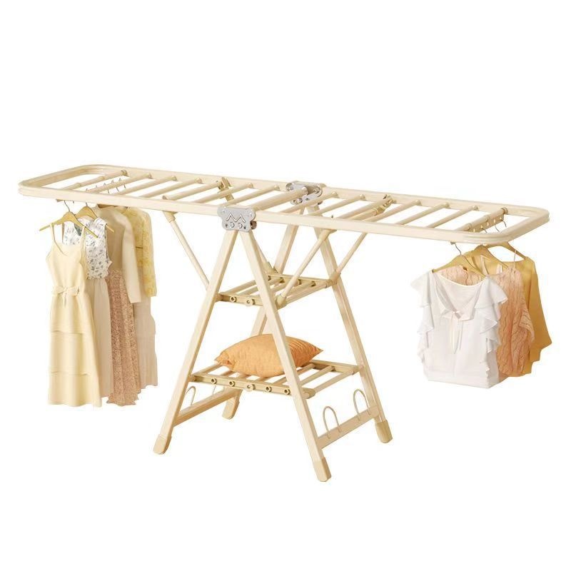 折叠晾衣架落地家用挂衣架卧室移动晒被子架可神器衣服晾晒置物架 - 图3