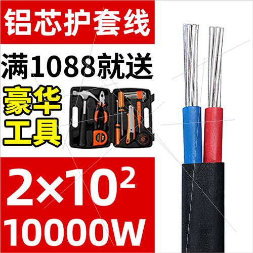 高档国标铝25平方2芯护套线  铝线16芯户外电线10 3芯电缆线 6254 - 图2