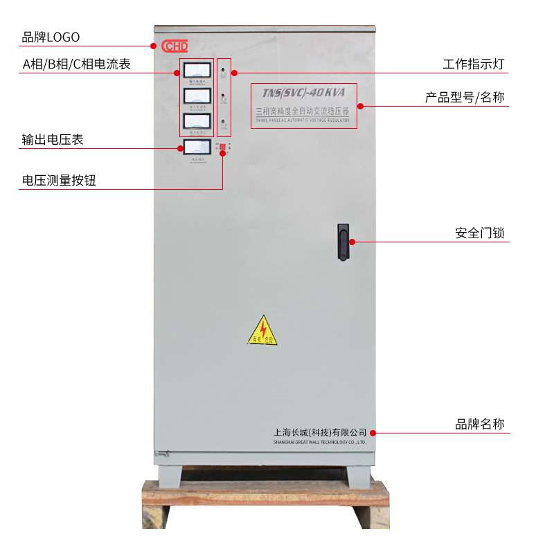 长城纯铜三相380稳压器60000W/80/15/20/40/50/30/9/100/120/60KW-图1