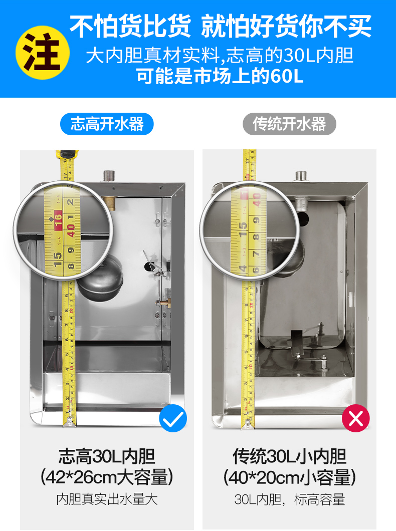 志高开水器商用全自动开水桶电热开水机30L烧水桶工厂饭店热水器 - 图1