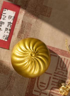 朱炳仁黄铜福包手造型伴装饰成功包包子摆件铜制礼书房