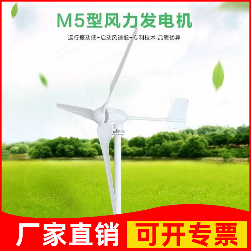 适用足功率小型风力发电机家用风光互补路灯户外船用1000W12V24V2 - 图0