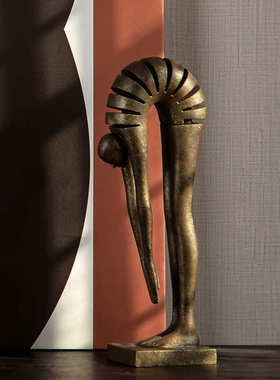 现代极简人物抽象雕塑摆件家居样板房间售楼处书房客厅电视柜装饰