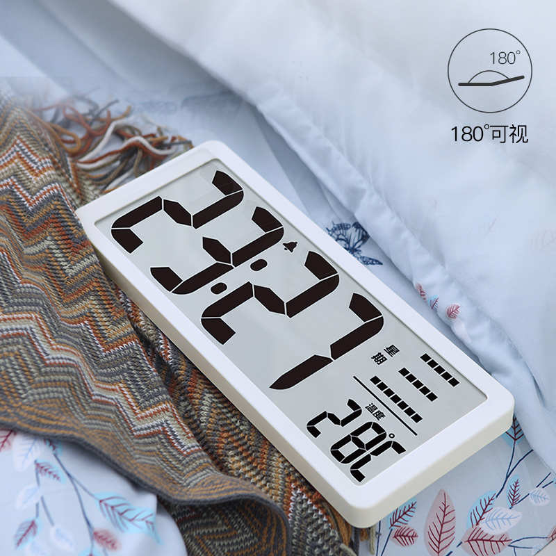 超大屏挂钟时间表电子挂墙液晶闹钟数字家用时钟卧室客厅简约台钟 - 图1