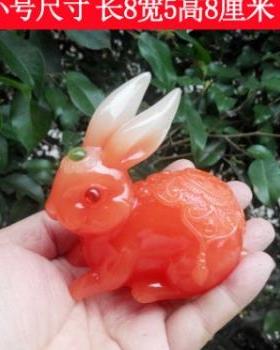 工艺品招财玉兔摆件生肖兔子创意饰品结婚礼品小白兔白玉兔子摆i.