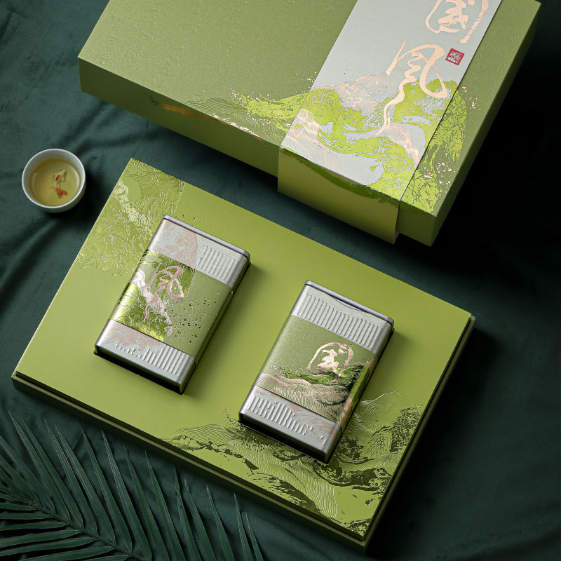 23新款绿茶礼盒装空盒明前龙井信阳毛尖黄山毛峰茶叶包装盒空礼盒