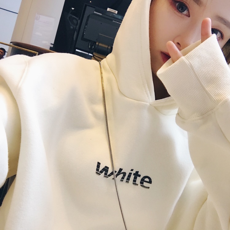 学生宽松女原宿秋装两件套学院风加绒连们套衣服 bf 卫衣套装韩版 学生宽松女原宿秋装两件套学院风加绒连们套衣服 bf 卫衣套装韩版