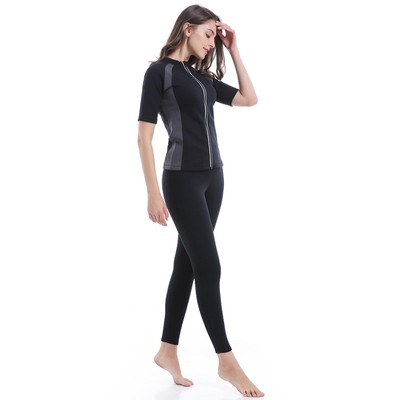 New Flash Sweatsuit Women Suit Fall 200 Catty Sports Running Fitness Drop Sweating Sweating Big Code Burst
