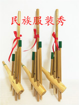 Guizhou Miao Ethnic Reed Sheng Folk Handmade Bamboo Musical Instrument Stage Performance props Lusheng 6 Tube Size Number of Reed Sheng Bag