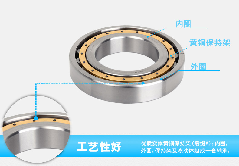 HRB轴承 N232EM 哈尔滨轴承 短圆柱滚子轴承 内径160外径290厚48 - 图1