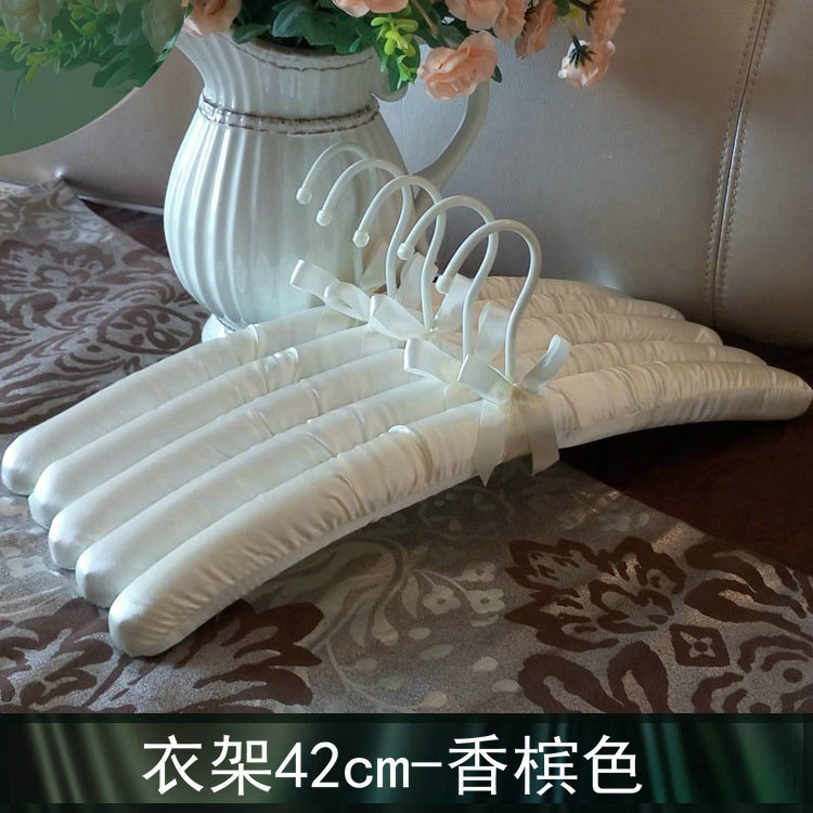 正品男女通用布衣架加长布艺衣服挂衣撑海绵弧度防滑无痕多功能用 - 图3