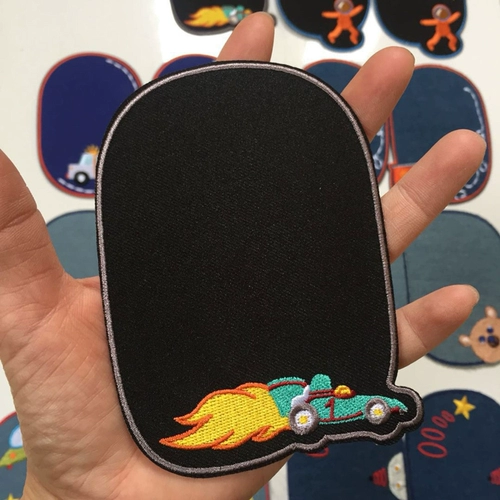 Мультяшные детские клейкие джинсы для влюбленных, с вышивкой