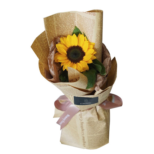 芯苼复古英文报纸牛皮鲜花包装纸花束材料干花花艺礼物包花 芯苼复古英文报纸牛皮鲜花包装纸花束材料干花花艺礼物包花