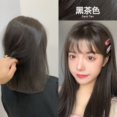 染发剂黑茶色膏女遮白发染发剂21流行棕色植物网红自己纯染头发 虎窝淘