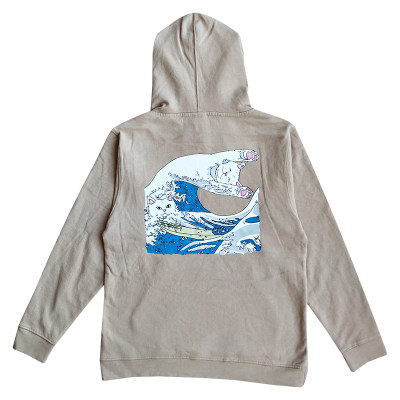 冬装美潮ripndip 贱猫卫衣the Great Wave 浮世绘神奈川冲浪里 虎窝淘