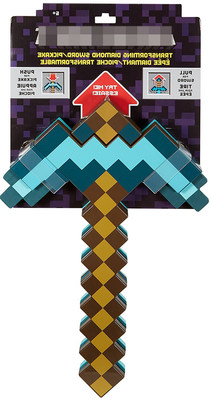 Minecraft我的世界游戏新款可变形剑镐二合一变装武器玩具模型 虎窝淘