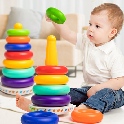 0一1岁宝宝玩具6个月以上婴幼儿童益智早教2 8六7七八9九十叠叠乐 虎窝淘