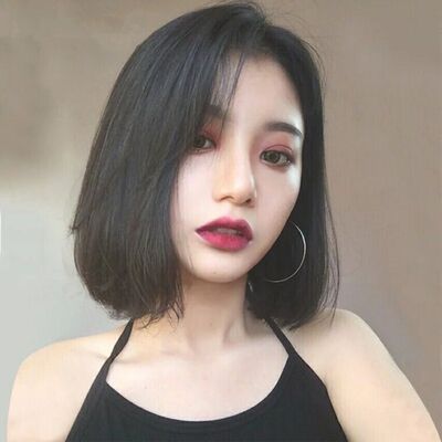 网红假发短发女中分刘海bobo头短直发韩国齐肩内扣锁骨自然蓬松潮 虎窝淘