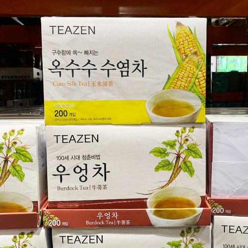 上海costco代购韩国进口teazen玉米须茶1 5g 0茶包袋泡茶牛蒡茶