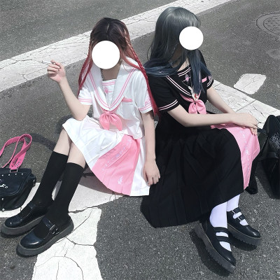 限量发售 龙女 原创jk不良水手服夏服套装夏季女制服长裙 虎窝淘