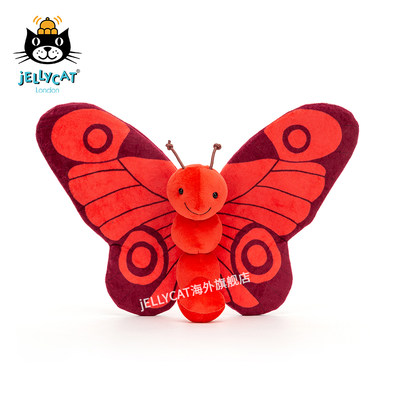 21年jellycat新品翩翩花蝴蝶波比宝宝安抚玩偶男女孩毛绒玩具送 虎窝淘