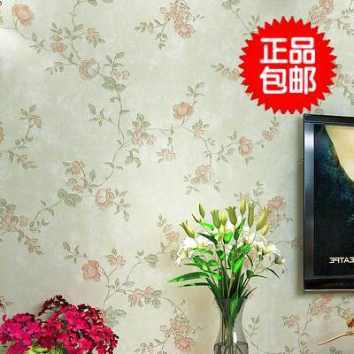 美式乡村复古黄色绿色田园清新小碎花墙纸卧室客厅电视背景墙壁纸 虎窝淘