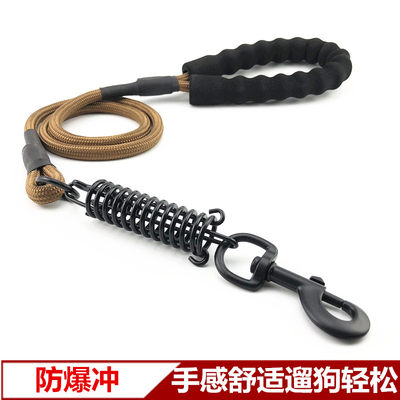 狗狗防爆冲牵引绳缓冲弹簧中型大型犬金毛边牧拉布拉多弹力遛狗绳 虎窝淘