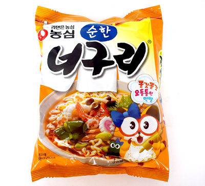 韩国进口农心小浣熊乌冬面原味1g网红速食泡面方便面煮面黄 虎窝淘