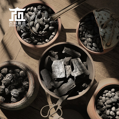 茶道炭炉专用龙眼木炭工夫茶道煮茶核桃炭橄榄炭无烟耐烧乌榄碳 虎窝淘