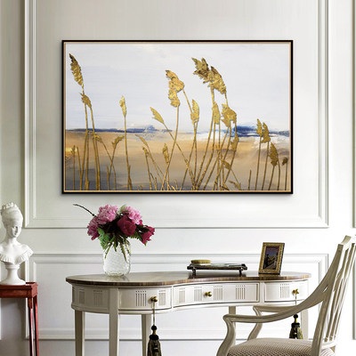 瑞杰美式乡村客厅沙发背景墙装饰画卧室玄关书房挂画晶瓷画花絮 虎窝淘