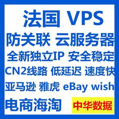 法国vps云服务器云电脑主机国外ip地址海外亚马逊开店防关联租用 虎窝淘