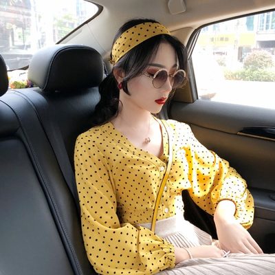 90网红衬衫女70 80年代复古女装港风怀旧很仙的上衣服街拍款显瘦 虎窝淘