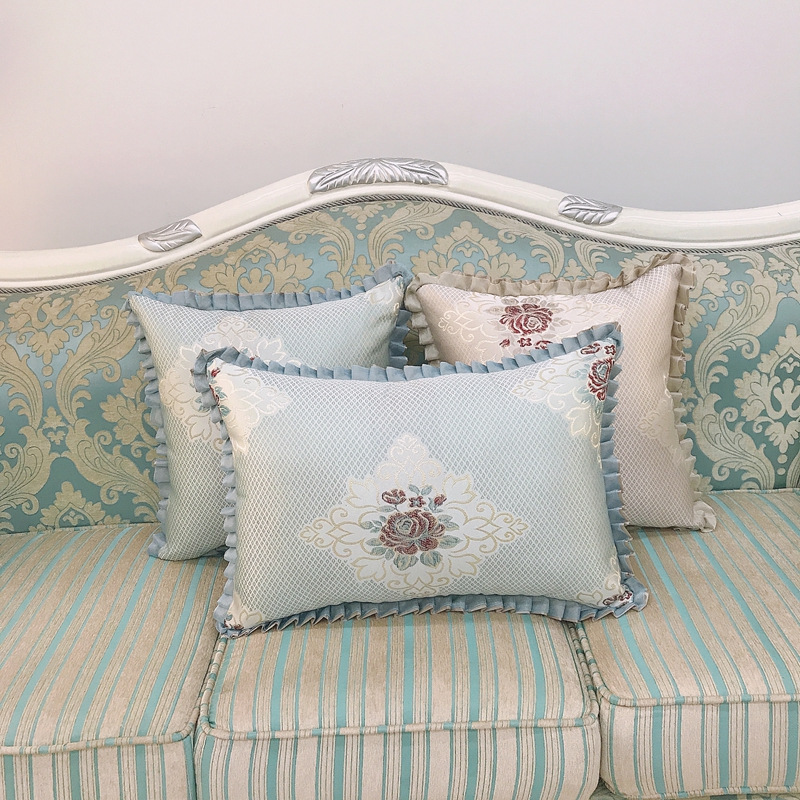 欧式沙发抱枕套靠垫汽车腰枕靠包现代时尚简约床头枕头大号可定做 虎窝淘