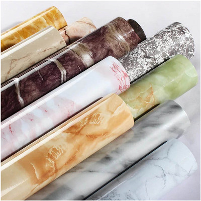 加厚版大理石纹防油灶台壁纸水池防水洗手台墙纸桌面厨房台面贴纸 虎窝淘