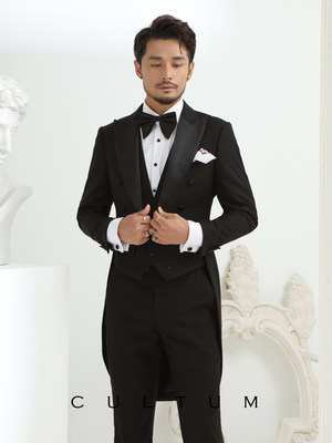 西装男套装新郎结婚礼服主持人司仪婚庆西服舞台演出服魔术燕尾服 虎窝淘