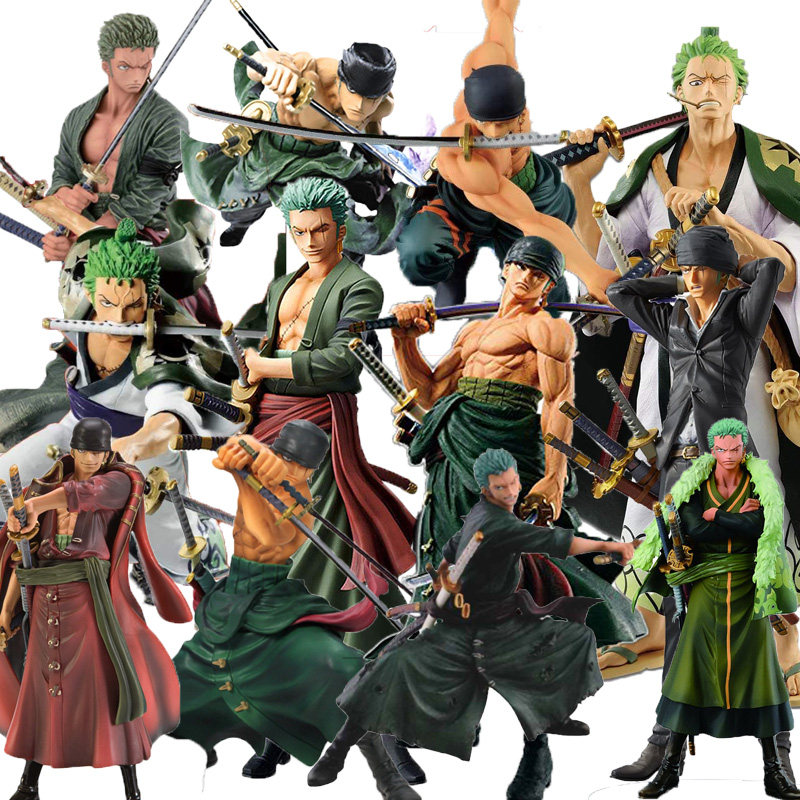现货日版海贼王索隆佐罗三刀流顶上决战造型王一番赏景品手办 虎窝淘