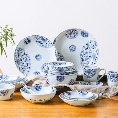 花伊万里日本进口陶瓷日式和风餐具小碗家用饭碗盘子简约精致面碗 虎窝淘