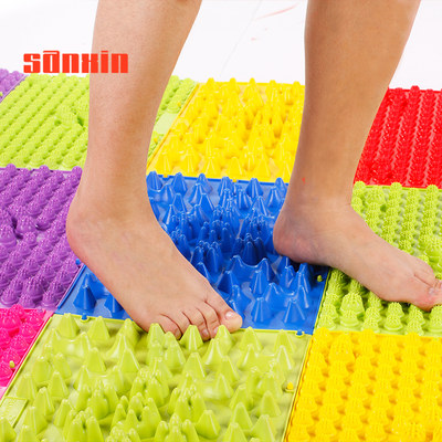 三鑫tpe指压板脚小冬笋大超痛硬版足脚底按摩垫跑男趾压板包邮 虎窝淘