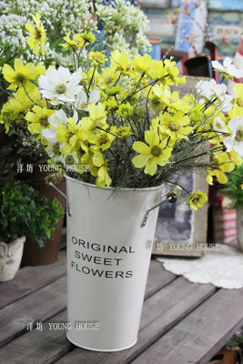 洋坊 仿真长枝小野菊雏菊仿真花假花枝客厅假花花瓶插花摆放 洋坊 淘优券
