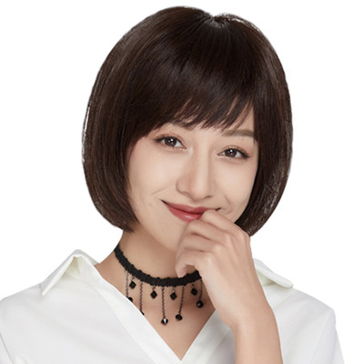 假发女短发中老年人短发时尚妈妈假发头套波波头发型女短发全头套 虎窝淘