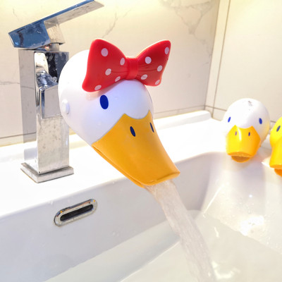宝宝水龙头延伸器儿童卡通洗手延长器硅胶导水槽小孩接水引水神器 虎窝淘