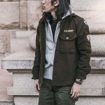 Non Stock 复刻50年代韩战og 108羊毛衬衫army Field Wool Shirt 虎窝淘