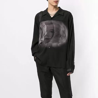 Undercover ss 高桥盾cindy Sherman 正面人脸长袖衬衫 虎窝淘