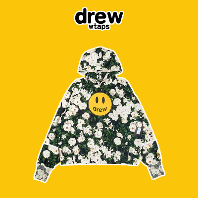 Drew Wtaps House笑脸卫衣贾斯汀比伯同款21早春花卉冰玫瑰外套 虎窝淘