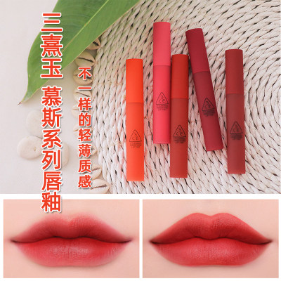 3ce唇釉twinrose慕斯丝绒雾面哑光口红南瓜taupe砖红色云朵铁锈红 虎窝淘
