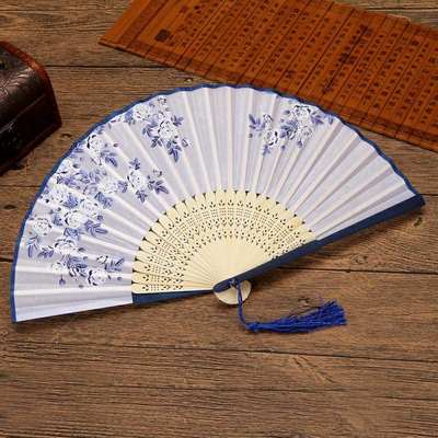 塑料扇小折扇扇女中国风女煽子古风折叠扇子子女纸扇女清新女少女 虎窝淘