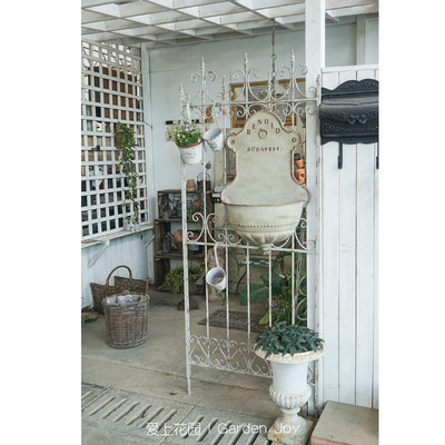 爱上花园 园艺杂货铁艺做旧爬藤植物花架栅栏围挡屏风 虎窝淘