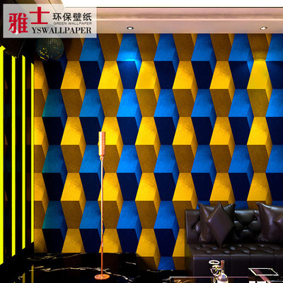 3d立体科技感背景墙纸科幻ktv专用反光闪光墙布歌厅网咖装修壁纸 虎窝淘
